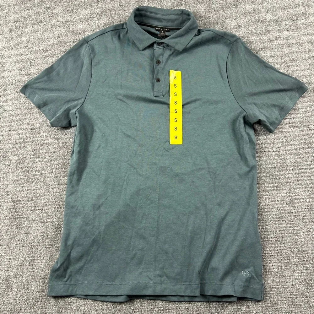 Banana Republic Luxe Touch Performance Polo Mens Small Green Short Sleeve Shirt